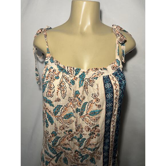 Tysa Romper Womens 0 XS/S Crop Ikat Tie Straps Boho Jumper One Piece Rel… - Picture 2 of 12